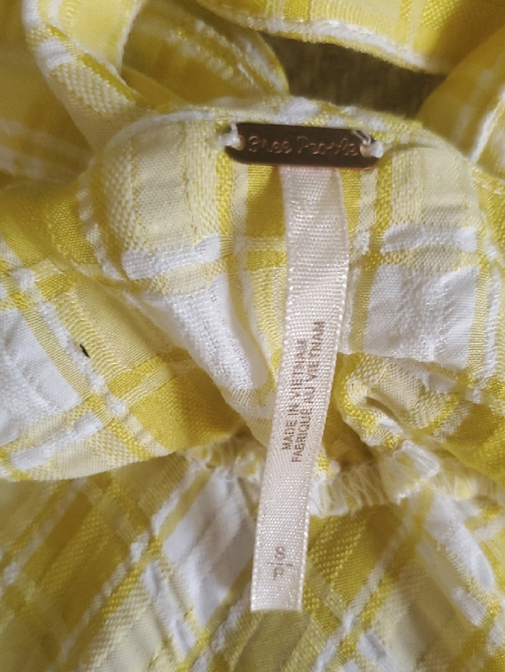 Free People Yellow Gingham Tiered V-Neck Maxi Dress - Picture 10 of 14